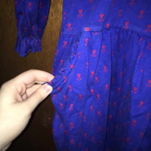 Long Sleeve Patterned Dress with Pockets - Picture 3 of 6